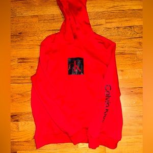 Men’s size Large Calvin Klein Hoodie in the color red